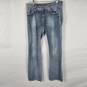Rock Revival Jeans Women's 30 Blue Vivian Boot Distressed & Fade